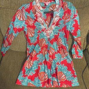 Lily Pullitzer tunic with ornate beading